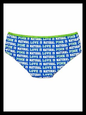 💕ⓅⒾⓃⓀ ⓋⓈ VINTAGE/RARE/HTF “LOVE IS NATURAL” Extra Low Rise Hipster Panties NWT💕